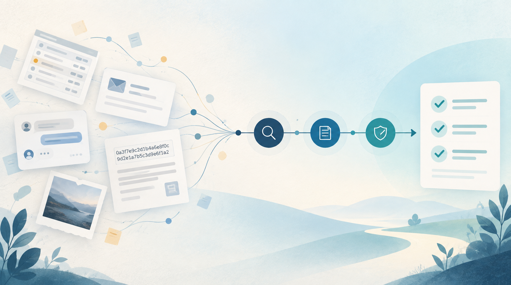 Transaction, email and chat records becoming an organised evidence checklist